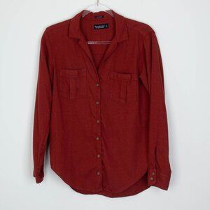 Abercrombie‎ & Fitch Womens Boyfriend Soft A&F Flannel Button Shirt Size S Chore